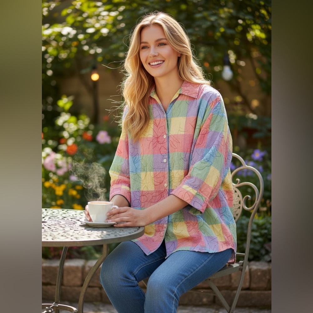 #261 Alia Multicolor Patchwork Shirt